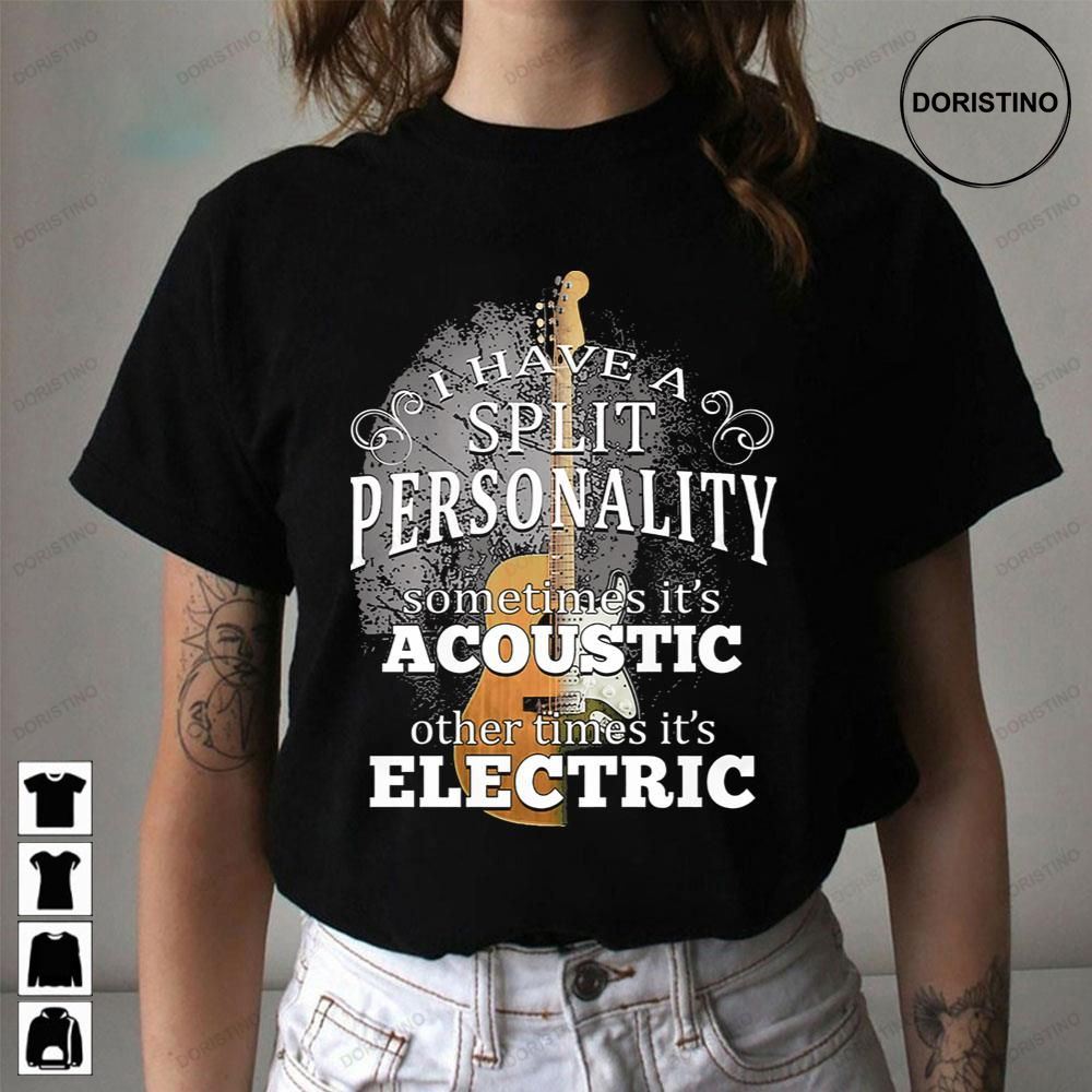 I Have A Split Personality Guitar Music Limited Edition T-shirts